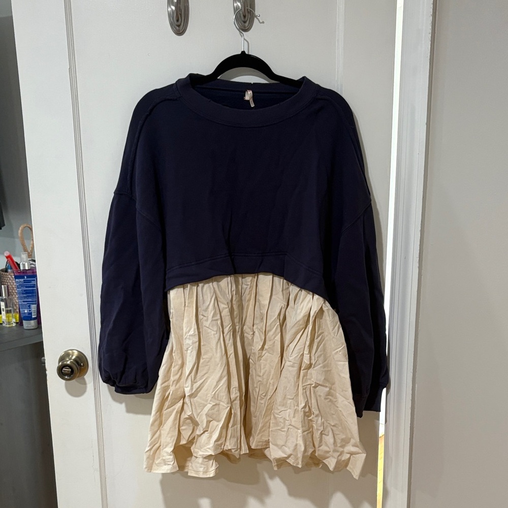 NWT! Free People Eleanor Sweatshirt Tunic Dress